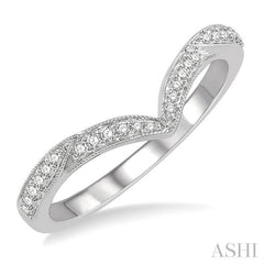 ASHI Chevron Diamond Wedding Band 251F8PPFVWG-WB