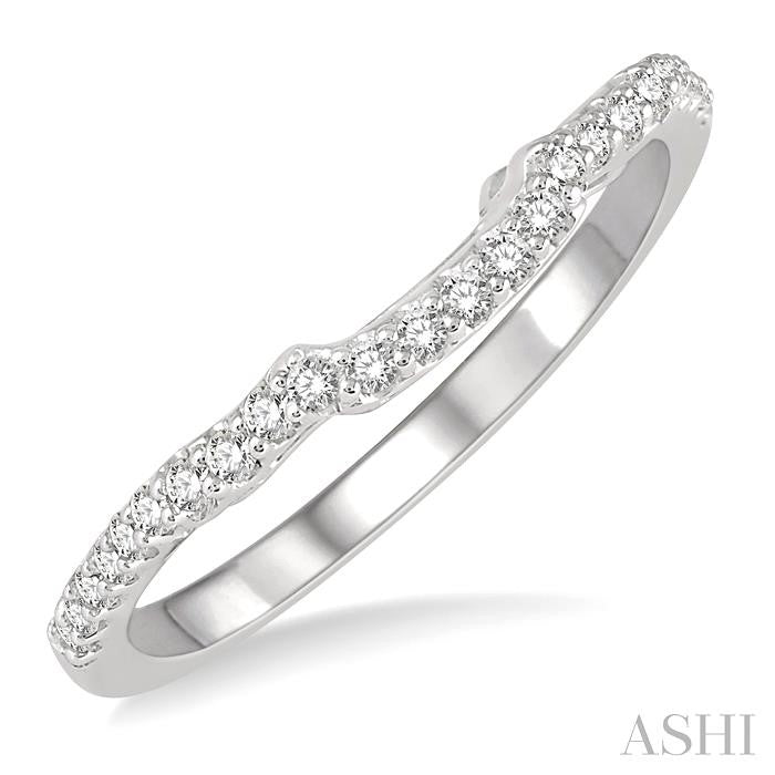 ASHI Curved Diamond Wedding Band 254J7PPFHWG-WB