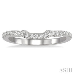 ASHI Curved Diamond Wedding Band 254J7PPFHWG-WB