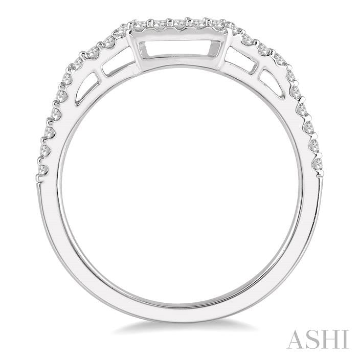 ASHI Curved Diamond Wedding Band 254J7PPFHWG-WB