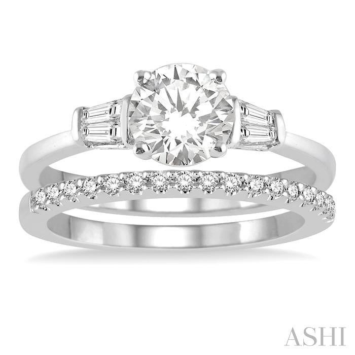 ASHI Round Shape Diamond Wedding Set 254L2PPFVWG-WS-RD