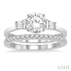 ASHI Round Shape Diamond Wedding Set 254L2PPFVWG-WS-RD