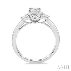 ASHI Oval Shape Diamond Engagement Ring 255L3PPFGWG-LE-OV