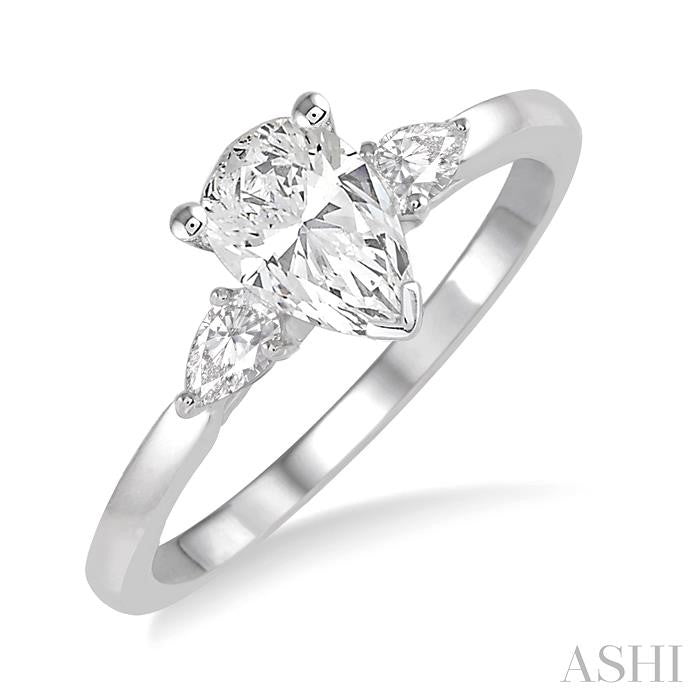 ASHI Pear Shape Diamond Engagement Ring 255L3PPFGWG-LE-PR