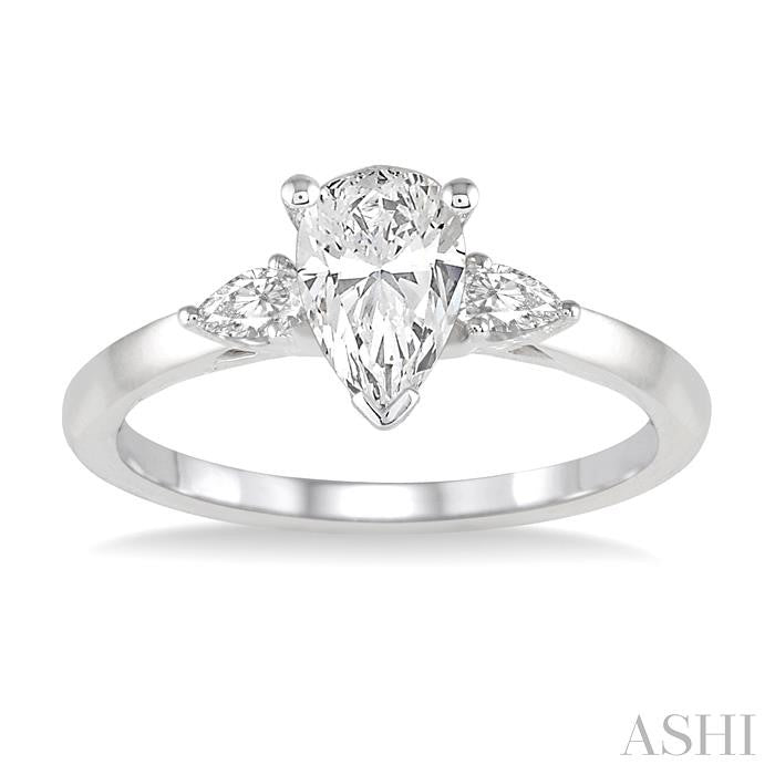 ASHI Pear Shape Diamond Engagement Ring 255L3PPFGWG-LE-PR