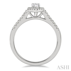 ASHI Marquise Shape Halo Diamond Engagement Ring 255M3PPFGWG-LE