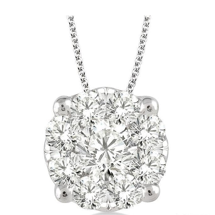 Parkplace Jewelers Round Shape Lovebright Essential Diamond Solitaire Pendant 91750PPFGPDWG-1.50