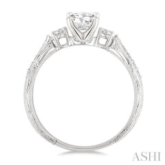 ASHI Round Shape Past Present & Future Diamond Engagement Ring 25883PPFGWG-LE-0.60