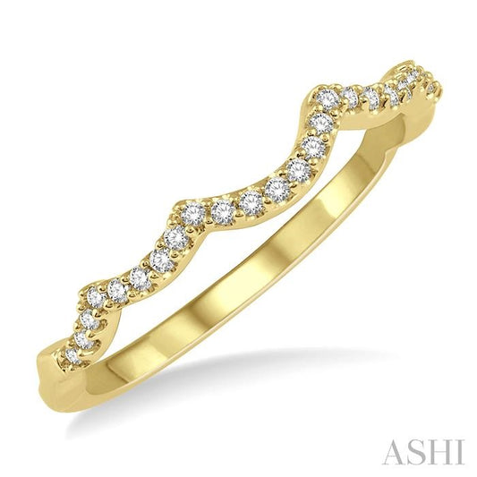 ASHI Wave Diamond Wedding Band 258J8PPFHYG-WB