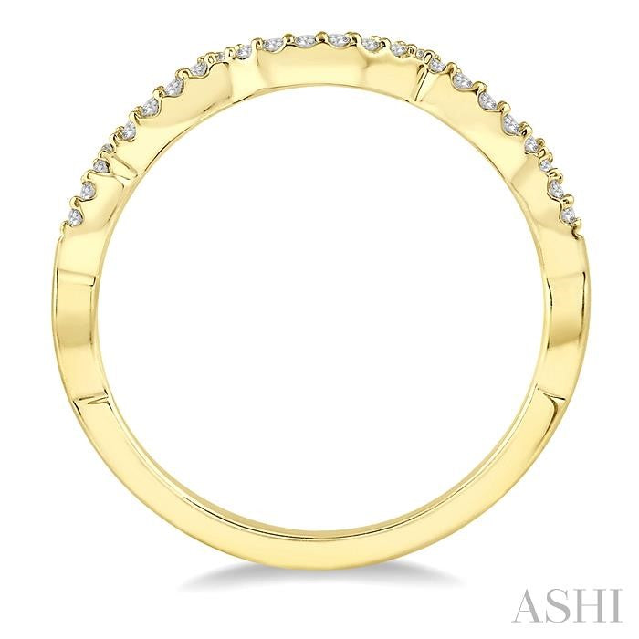ASHI Wave Diamond Wedding Band 258J8PPFHYG-WB