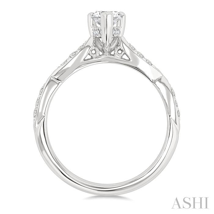 ASHI Pear Shape Diamond Engagement Ring 258M3PPFGWG-LE-PR