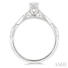 ASHI Round Shape Semi-Mount Diamond Engagement Ring 258M8PPFGWG-SM-RD