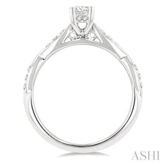 ASHI Round Shape Semi-Mount Diamond Engagement Ring 258M8PPFGWG-SM-RD