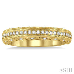 ASHI Diamond Wedding Band 25905PPFRYG-WB