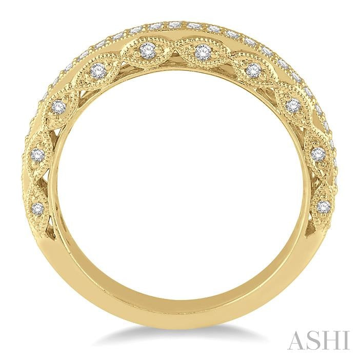 ASHI Diamond Wedding Band 25905PPFRYG-WB