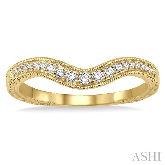 ASHI Diamond Wedding Band 26088PPFVYG-WB-0.15