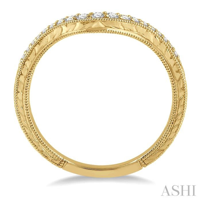 ASHI Diamond Wedding Band 26088PPFVYG-WB-0.15