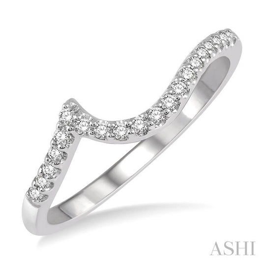 ASHI Curved Diamond Wedding Band 261J8PPFHWG-WB