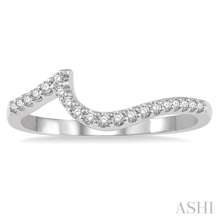 ASHI Curved Diamond Wedding Band 261J8PPFHWG-WB