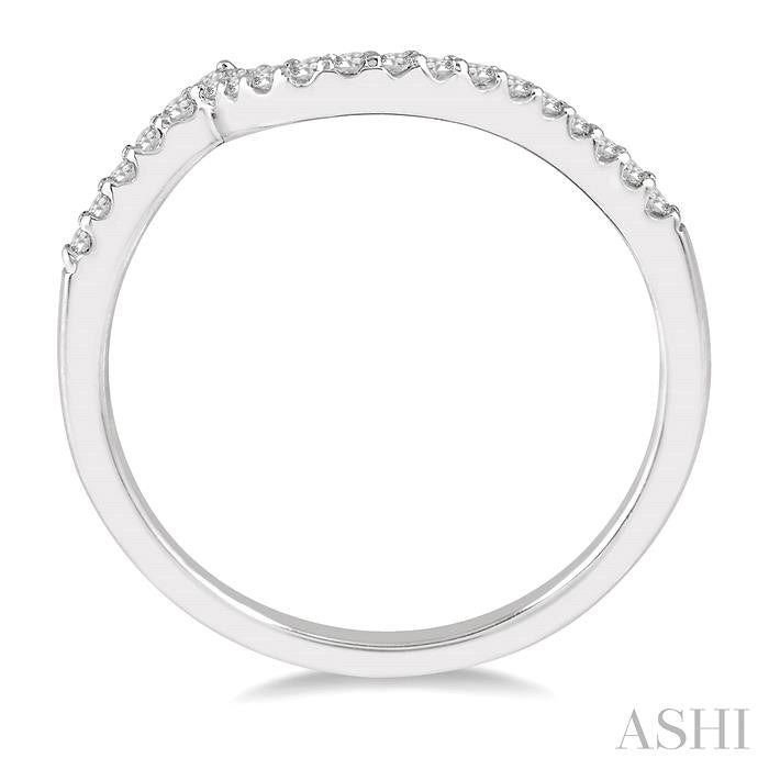ASHI Curved Diamond Wedding Band 261J8PPFHWG-WB