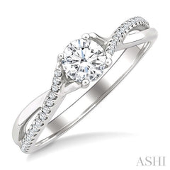 ASHI Round Shape Diamond Engagement Ring 262M3PPFGWG-LE-RD