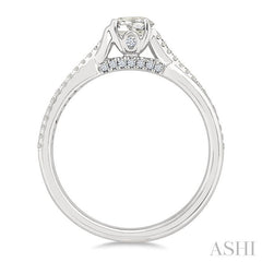 ASHI Round Shape Diamond Engagement Ring 262M3PPFGWG-LE-RD