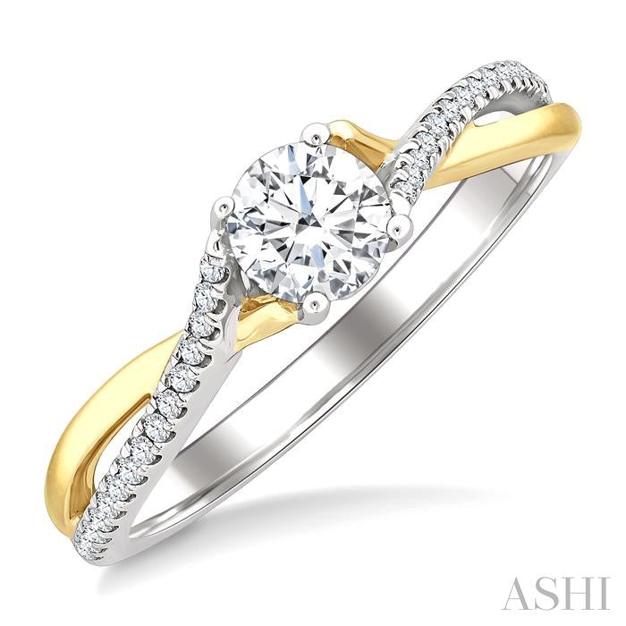 ASHI Round Shape Diamond Engagement Ring 262M3PPFGWY-LE-RD