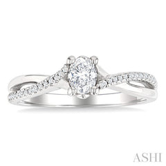 ASHI Oval Shape Semi-Mount Diamond Engagement Ring 262M8PPFGWG-SM-OV