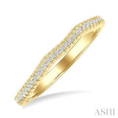 ASHI Curved Diamond Wedding Band 262M8PPFGYG-WB