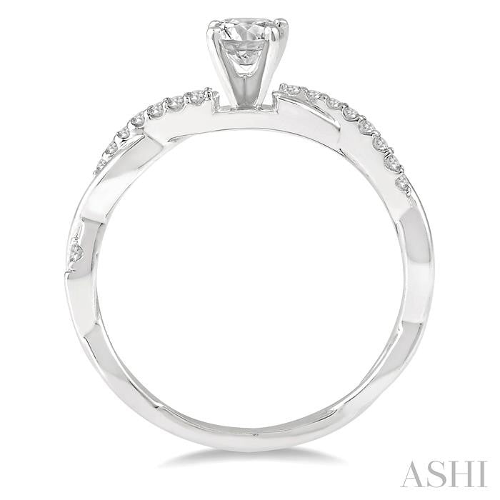ASHI Round Shape Diamond Engagement Ring 263J5PPFGWG-LE