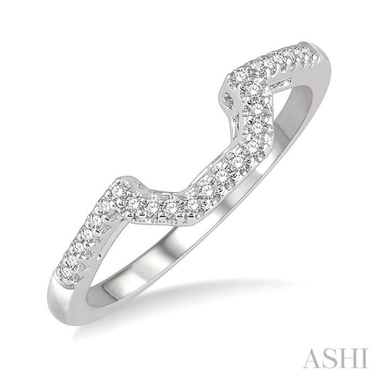ASHI Curved Diamond Wedding Band 263L8PPFHWG-WB