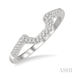 ASHI Curved Diamond Wedding Band 263L8PPFHWG-WB