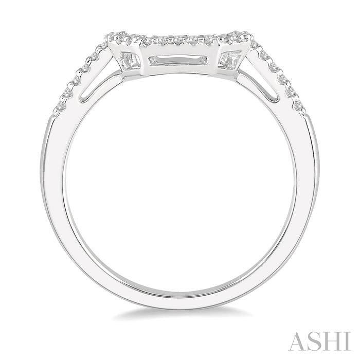 ASHI Curved Diamond Wedding Band 263L8PPFHWG-WB