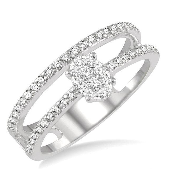 Parkplace Jewelers Double Row Oval Shape Lovebright Diamond Fashion Ring 363P5PPFGWG-OV