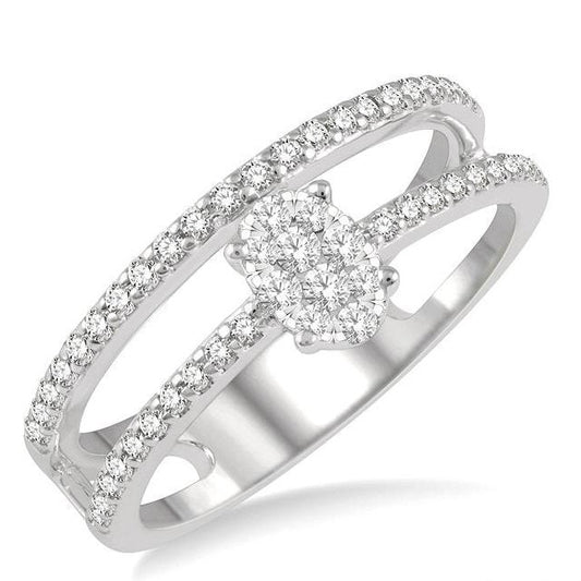 Parkplace Jewelers Double Row Oval Shape Lovebright Diamond Fashion Ring 363P5PPFGWG-OV