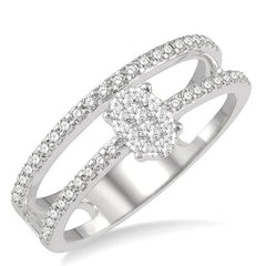 Parkplace Jewelers Double Row Oval Shape Lovebright Diamond Fashion Ring 363P5PPFGWG-OV