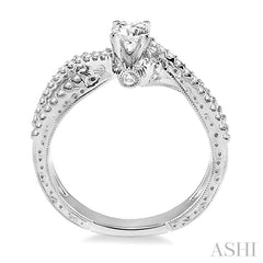 ASHI Round Shape Semi-Mount Diamond Engagement Ring 26616PPFGWG-SM