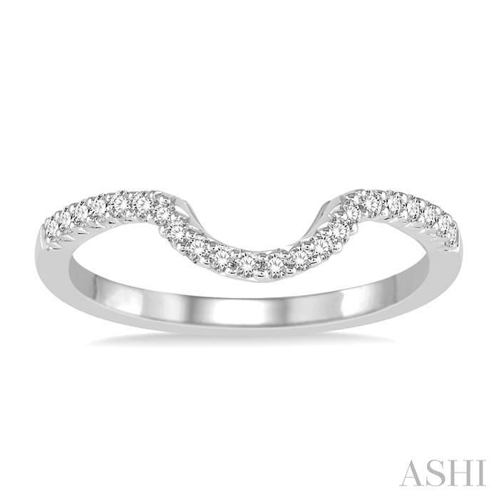 ASHI Curved Diamond Wedding Band 266L8PPFHWG-WB