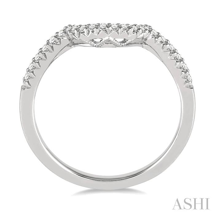 ASHI Curved Diamond Wedding Band 266L8PPFHWG-WB