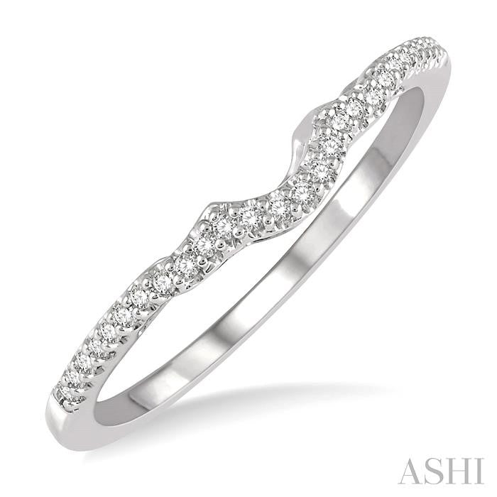 ASHI Curved Diamond Wedding Band 267K8PPFHWG-WB