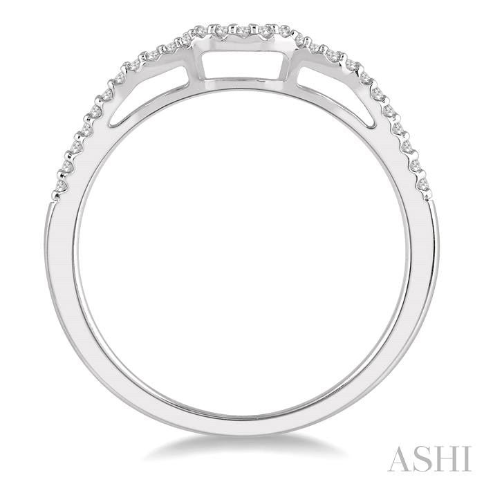 ASHI Curved Diamond Wedding Band 267K8PPFHWG-WB