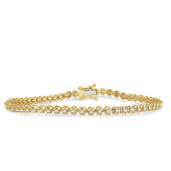 Parkplace Jewelers Illusion Diamond Tennis Bracelet 70251PPFGYG