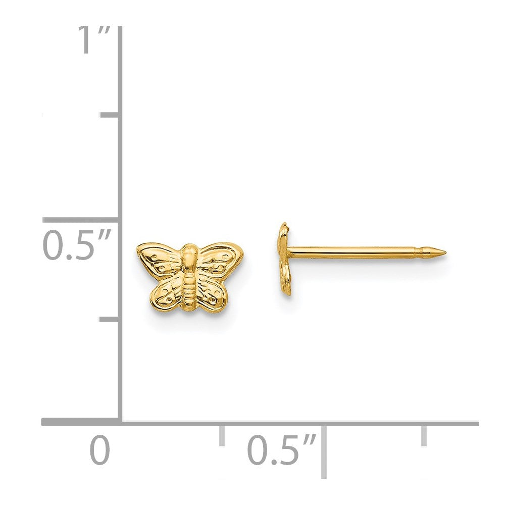 269E Inverness 14k 7mm Butterfly Earrings