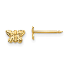 269E Inverness 14k 7mm Butterfly Earrings