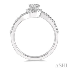 ASHI Round Shape Semi-Mount Halo Diamond Engagement Ring 269K7PPFHWG-SM