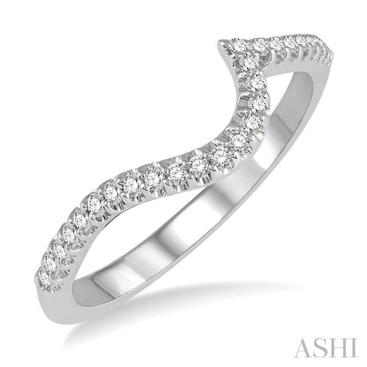 ASHI Curved Diamond Wedding Band 269K8PPFHWG-WB