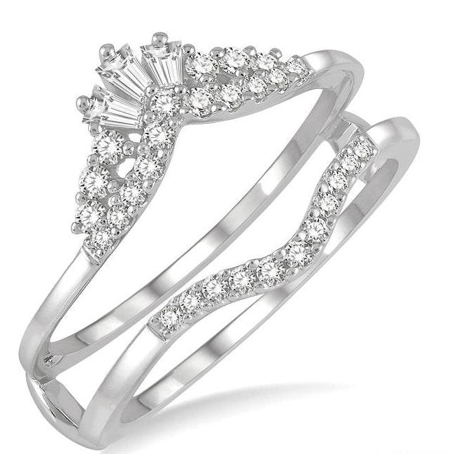 Parkplace Jewelers Chevron Baguette Diamond Insert Ring 29725PPFHWG