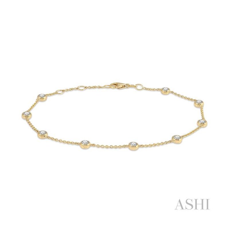 ASHI Diamond Station Chain Bracelet 700CVPPFGYG
