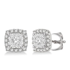Parkplace Jewelers Cushion Shape Halo Lovebright Essential Diamond Earrings 916B5PPFHERWG