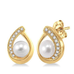 Parkplace Jewelers Pearl & Diamond Fashion Earrings 56668PPTXERYG